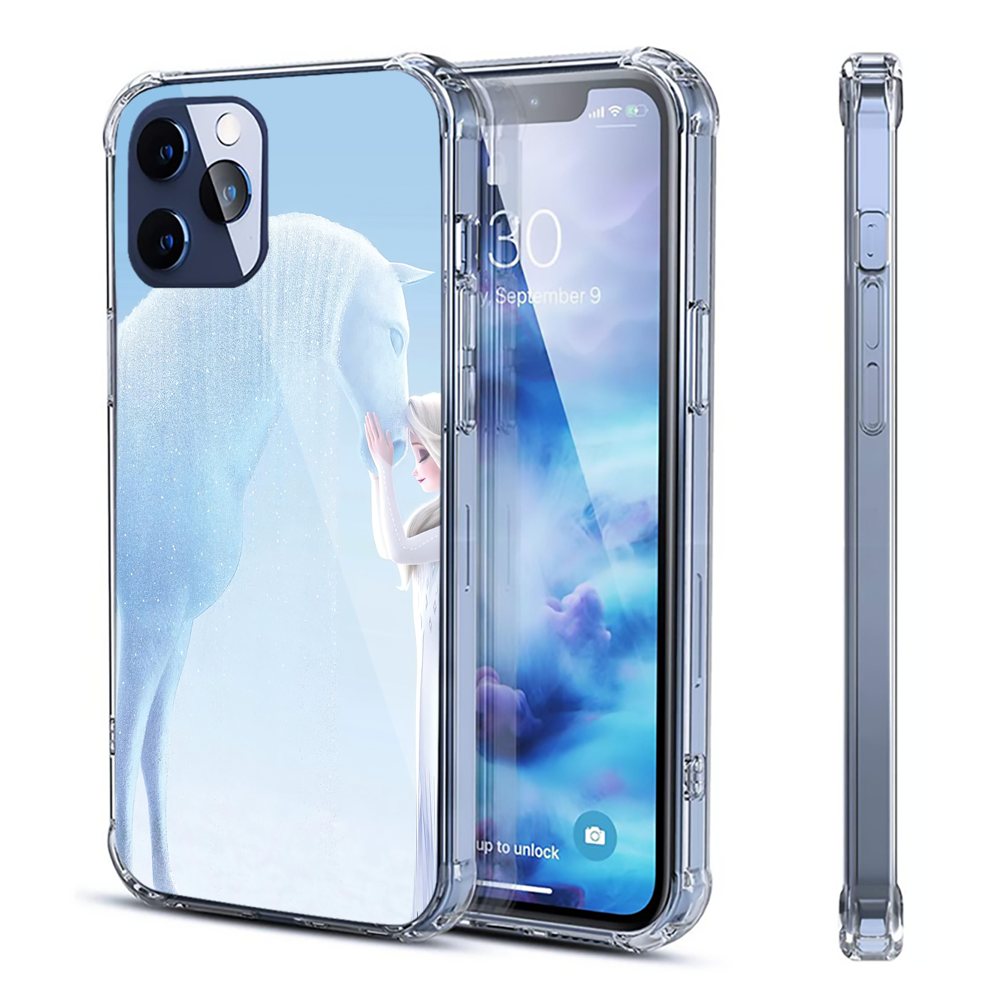 （画像用） アナと雪の女王 アンナ エルサ Frozen Anna Elsa 【iPhone 12シリーズ対応】透明スマホケース（クリアソフトケース）